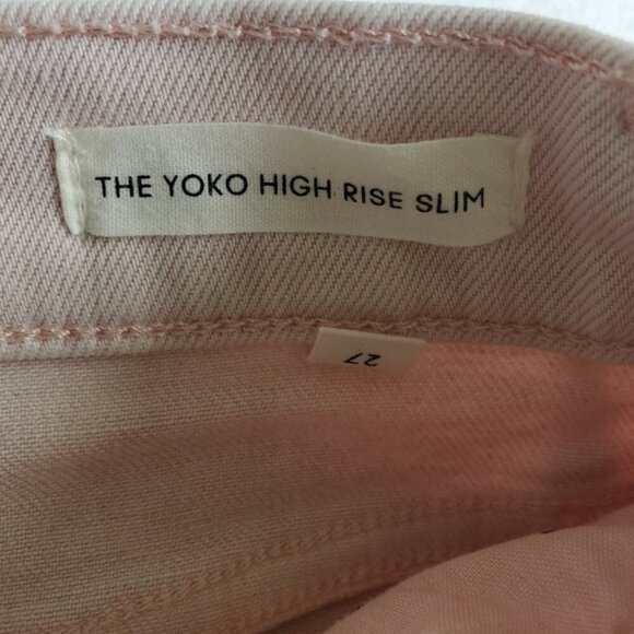 Denim Forum The Yoko High Rise Slim Pink Jeans Pant Size 27 - Picture 7 of 11